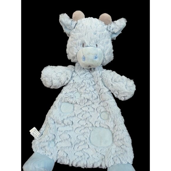 Demdaco Giraffe Plush Lovey Rattle Security Baby Blanket 14" Blue - Picture 1 of 11